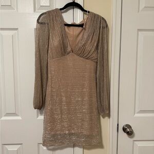 Stunning pink champagne, cocktail dress.